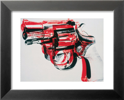 warhol-andy-pistolet-vers-1981-82-noir-et-rouge-sur-blanc